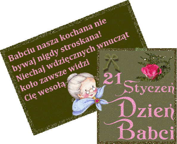 Karteczka z pięknym wierszem dla babci